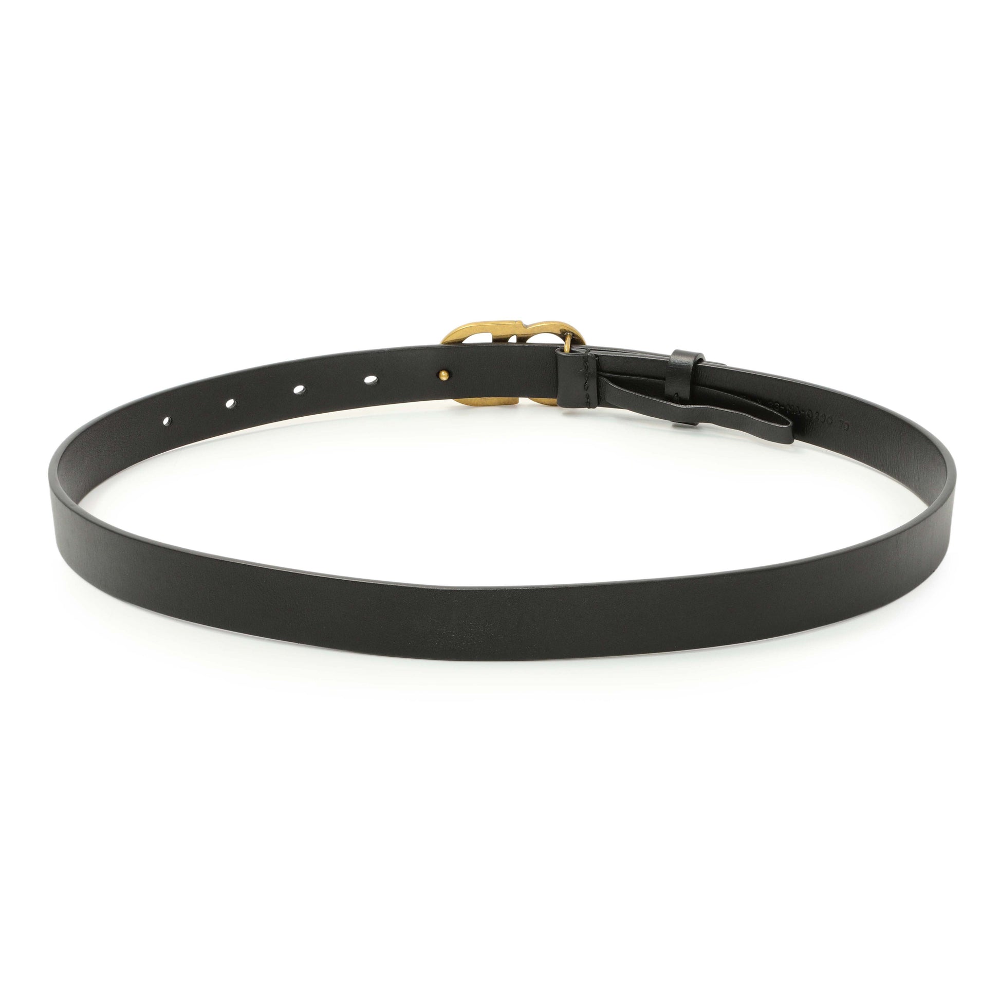 Exclusive Christian Dior Black Calfskin 20mm Saddle Belt — Side View