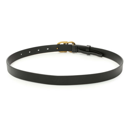 Exclusive Christian Dior Black Calfskin 20mm Saddle Belt — Side View