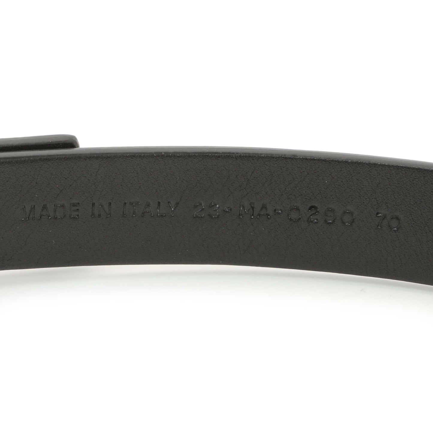 Exclusive Christian Dior Black Calfskin 20mm Saddle Belt — Detail View