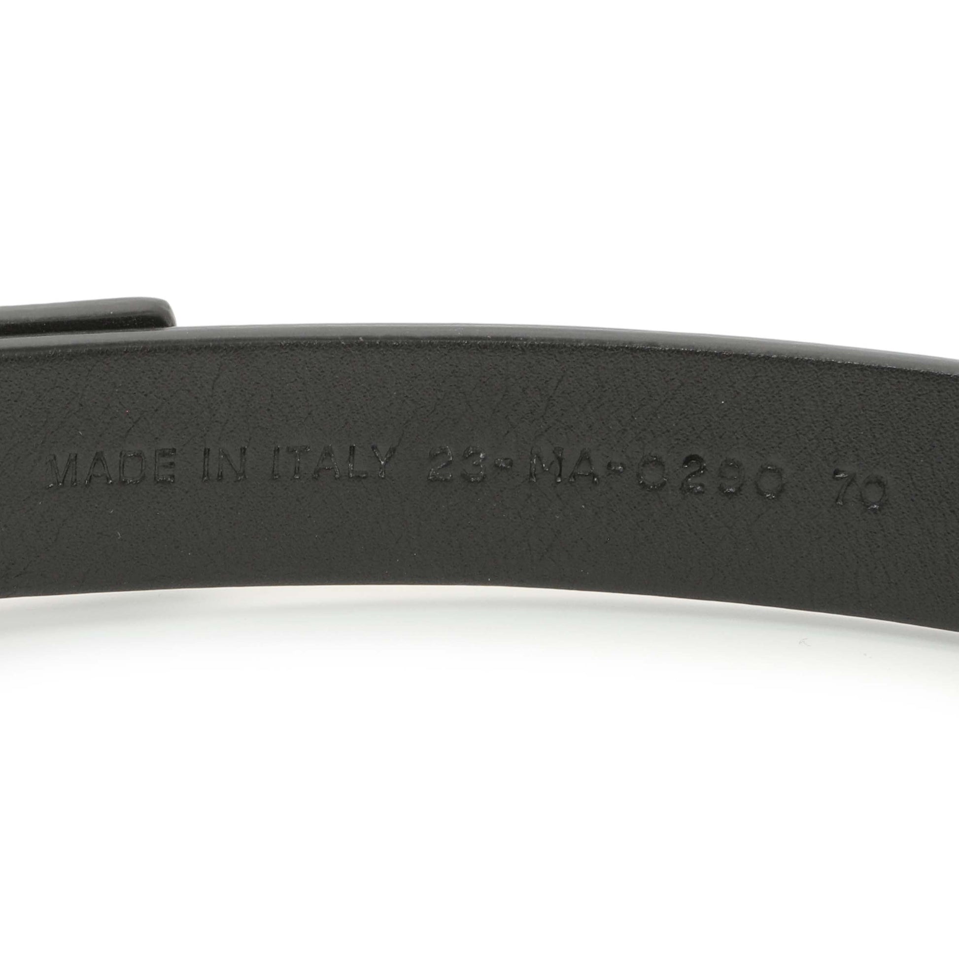 Exclusive Christian Dior Black Calfskin 20mm Saddle Belt — Detail View