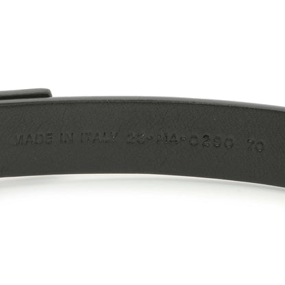 Exclusive Christian Dior Black Calfskin 20mm Saddle Belt — Detail View