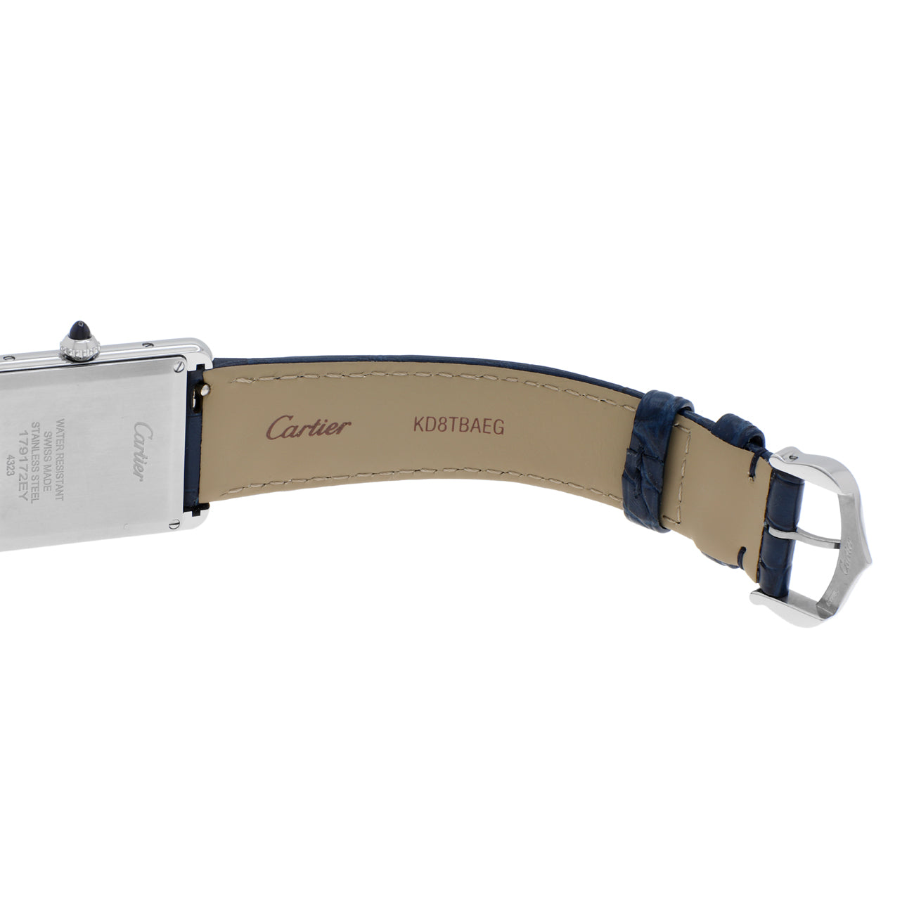 Exclusive Cartier Stainless Steel Tank Must de Cartier WSTA0055 — Detail View