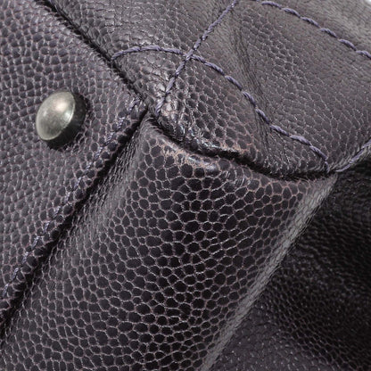 Exclusive Chanel Purple Iridescent Caviar Quilted Chic Shopping Tote — Detail View