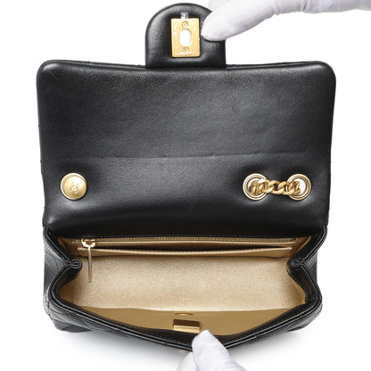 Exclusive Chanel Black Mini Rectangular Flap Bag with Camellia Adjusting Chain — Alternate View 9