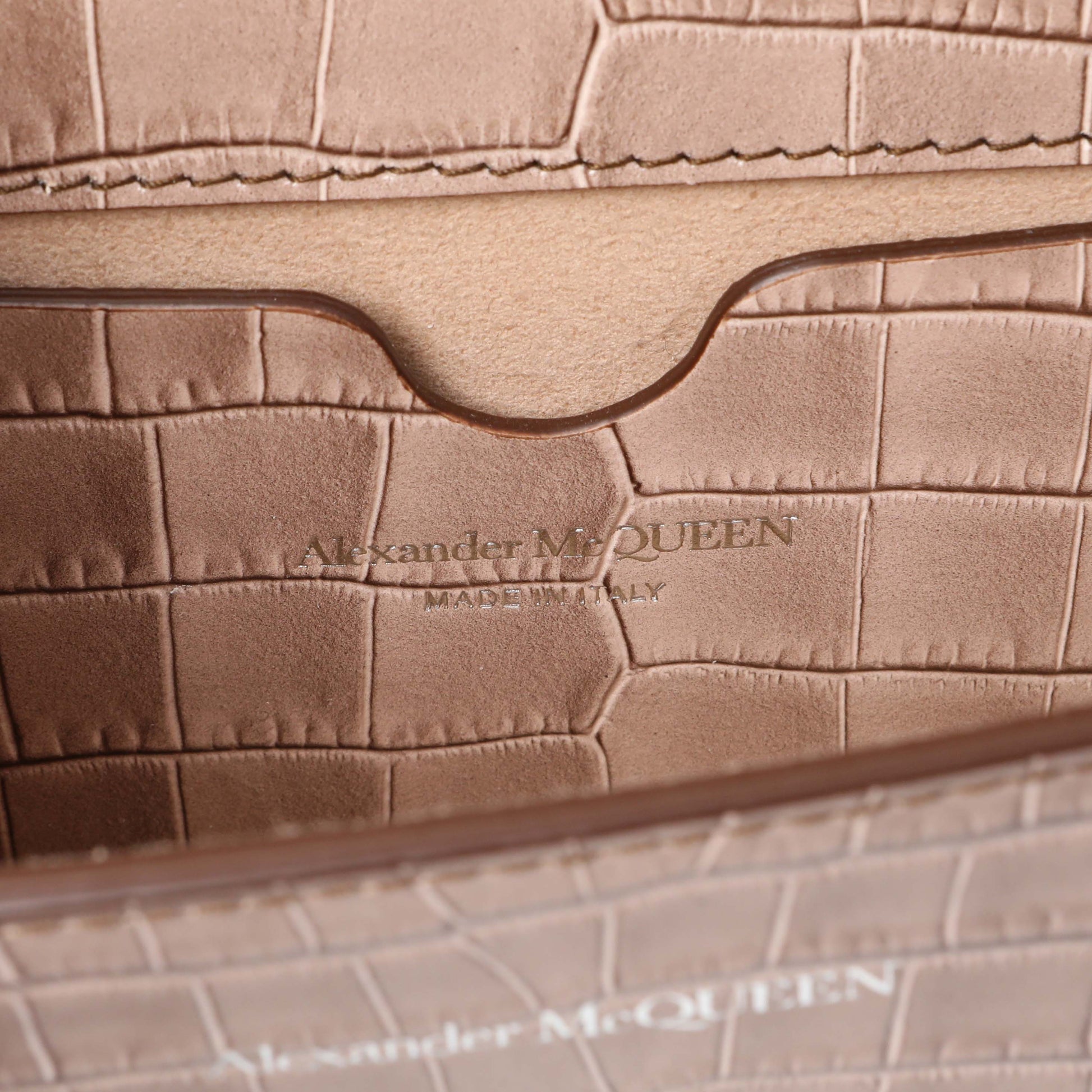 Exclusive Alexander McQueen Crocodile Embossed Jeweled Satchel — Alternate View 7