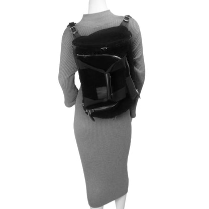 Exclusive Givenchy Black Shearling Duffle Backpack — Alternate View 7