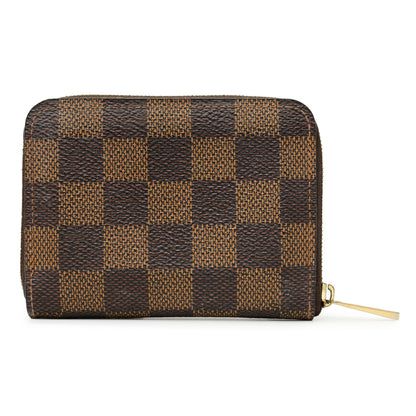 Exclusive Louis Vuitton Damier Ebene Zippy Coin Purse — Side View