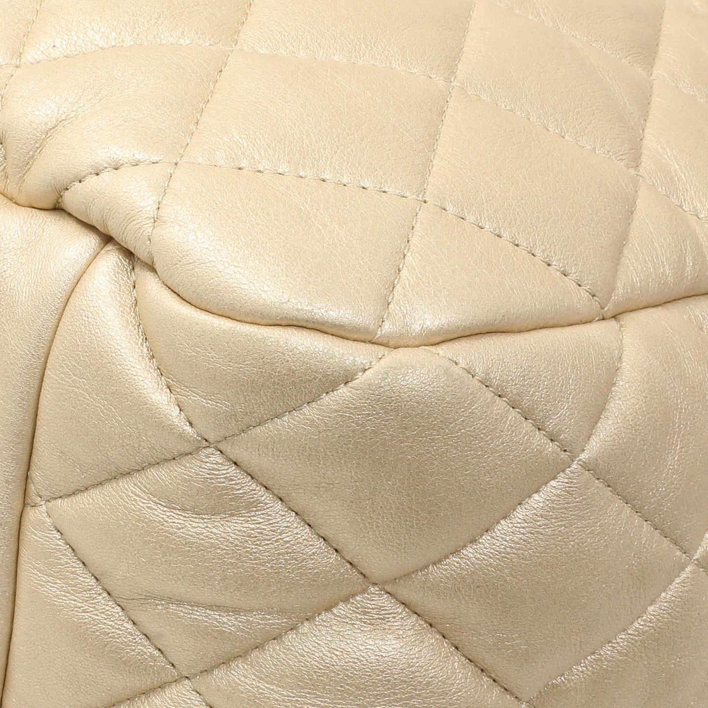 Exclusive Chanel Light Gold Quilted Lambskin Coco Cocoon Bowler — Alternate View 7