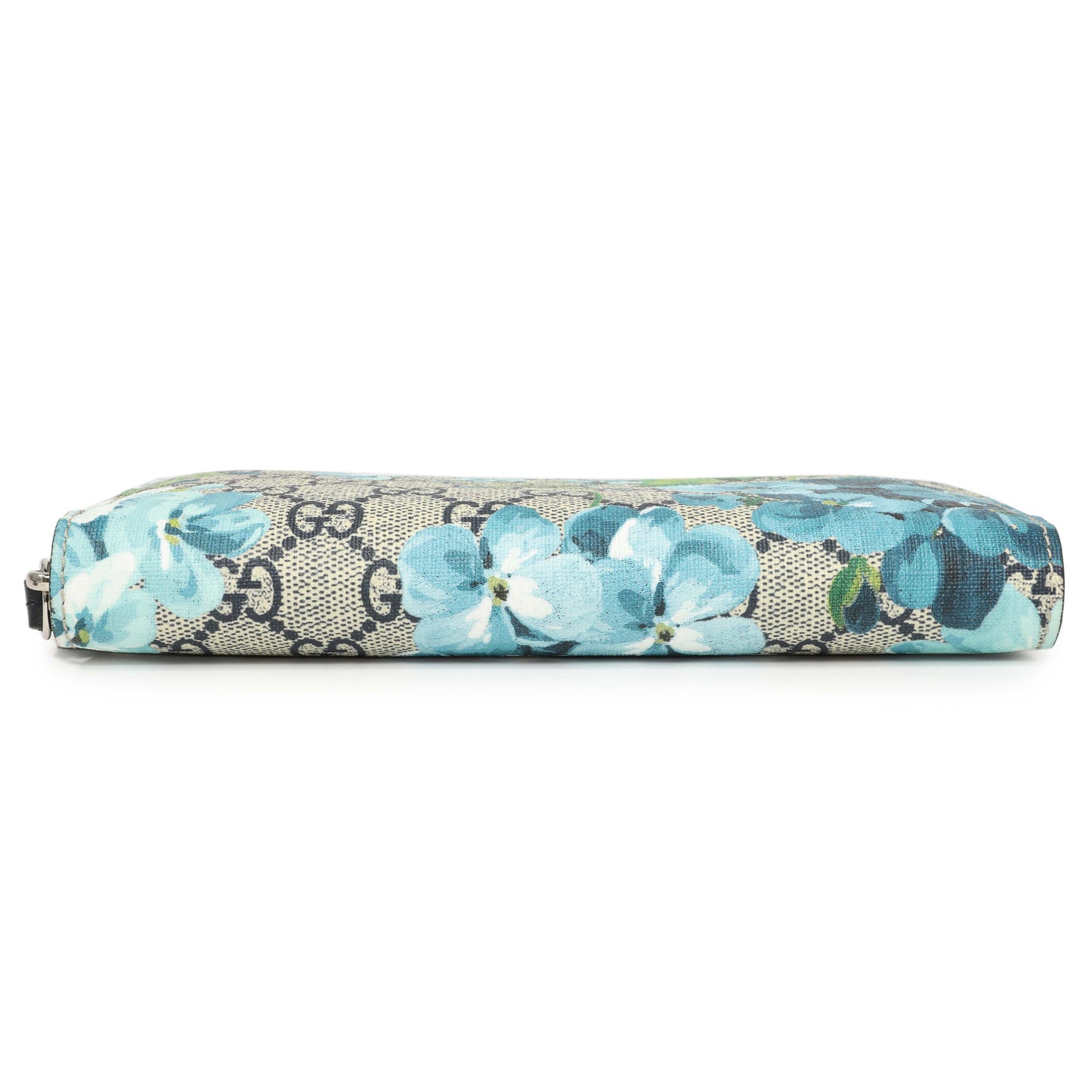 Exclusive Gucci GG Supreme Monogram Blooms Zip Around Wallet — Back View