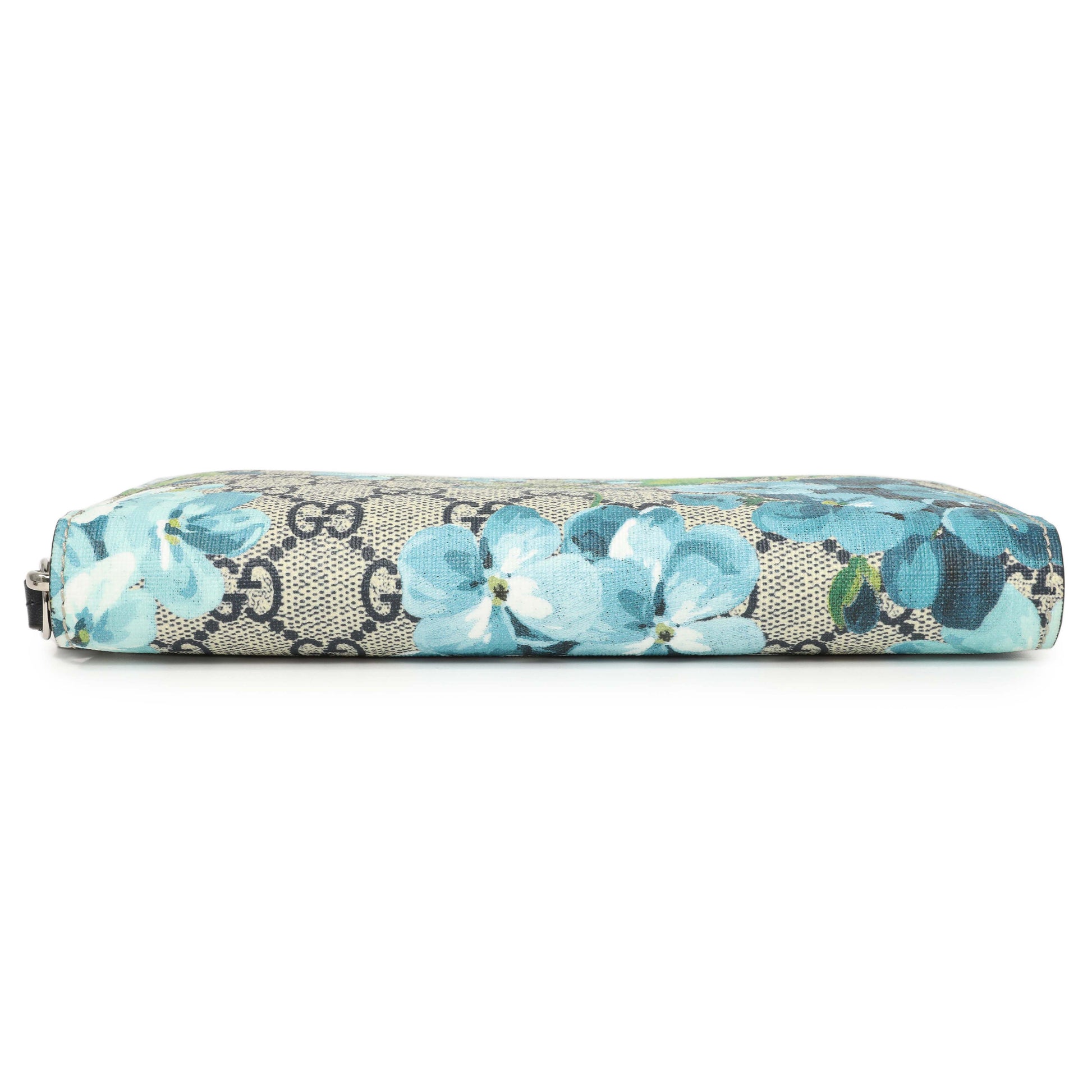 Exclusive Gucci GG Supreme Monogram Blooms Zip Around Wallet — Back View