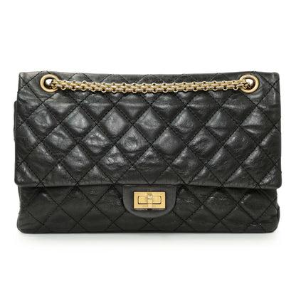 Exclusive Chanel Black Quilted Aged Calfskin 2.55 Reissue 226 Flap — Front View