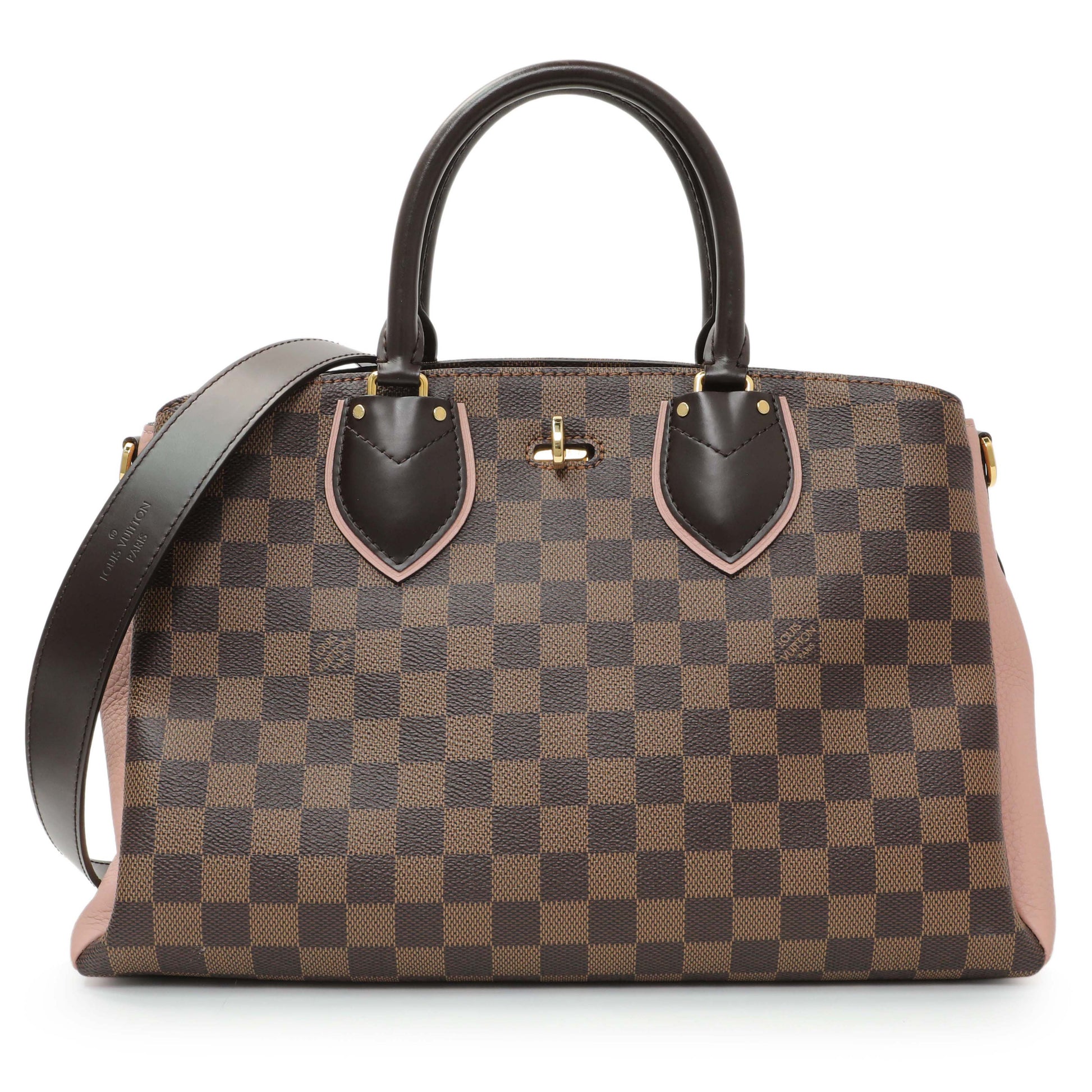 Exclusive Louis Vuitton Cuir Taurillon Damier Ebene Normandy Magnolia — Front View