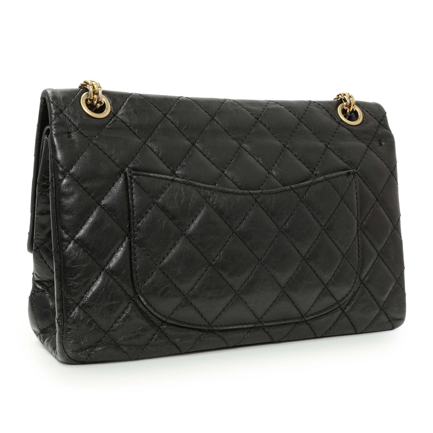 Exclusive Chanel Black Quilted Aged Calfskin 2.55 Reissue 226 Flap — Side View