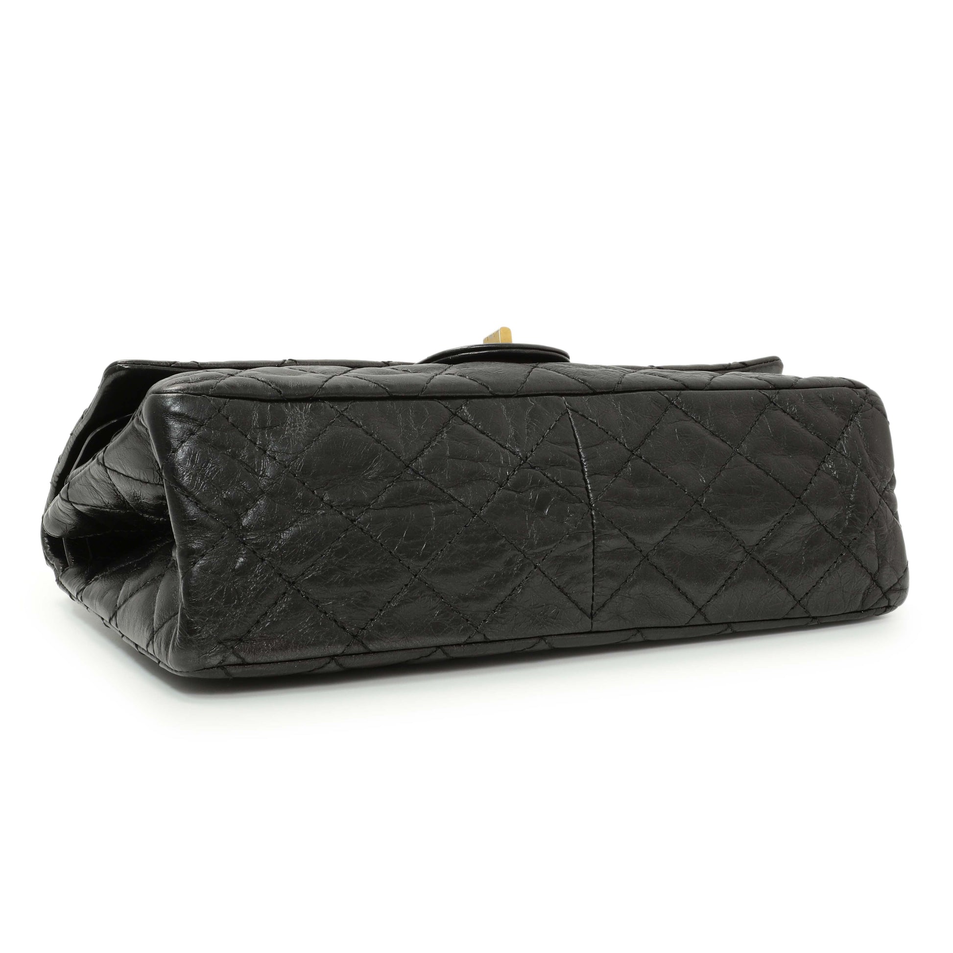 Exclusive Chanel Black Quilted Aged Calfskin 2.55 Reissue 226 Flap — Back View