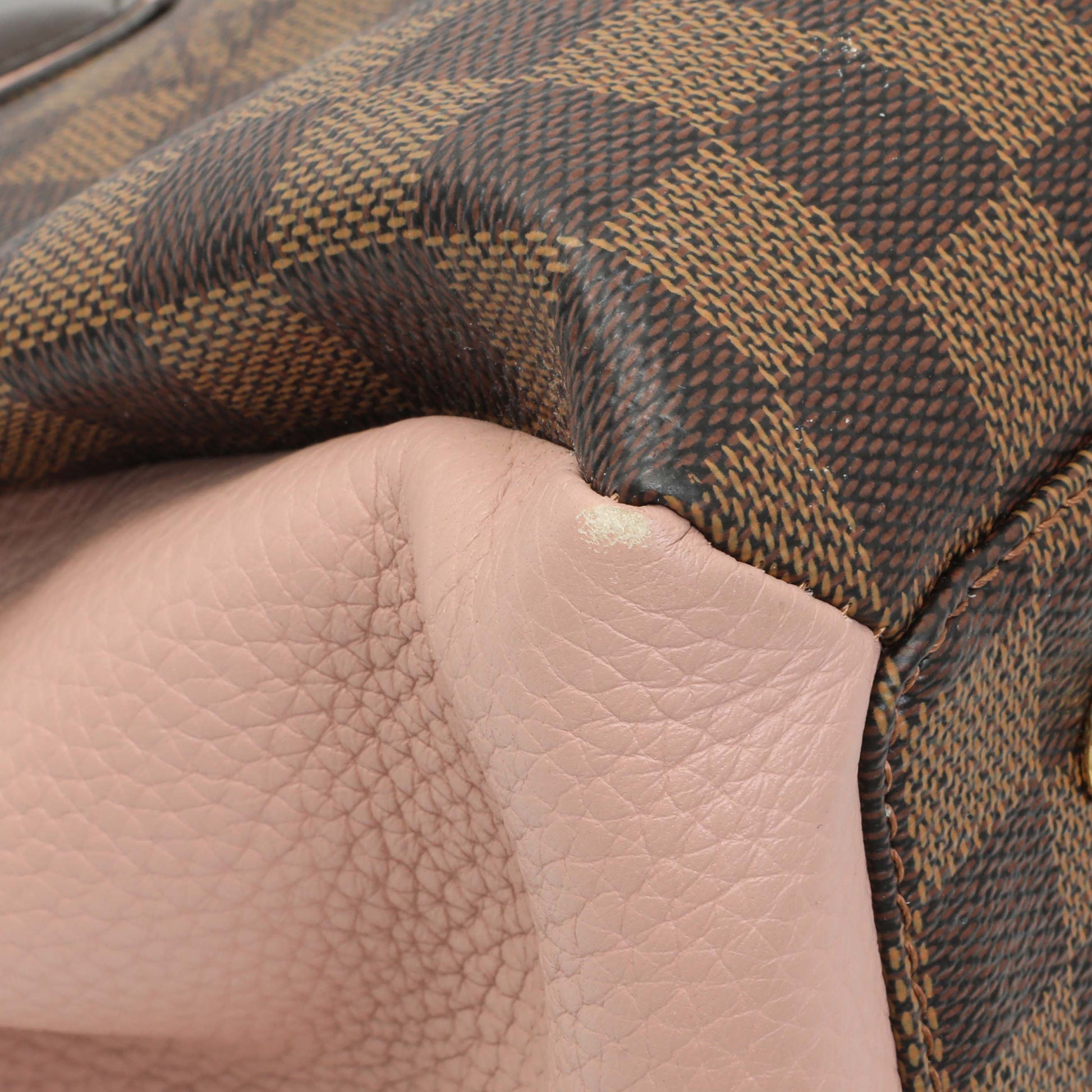Exclusive Louis Vuitton Cuir Taurillon Damier Ebene Normandy Magnolia — Top View