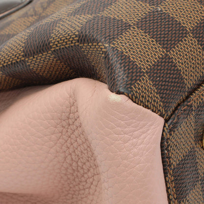 Exclusive Louis Vuitton Cuir Taurillon Damier Ebene Normandy Magnolia — Top View