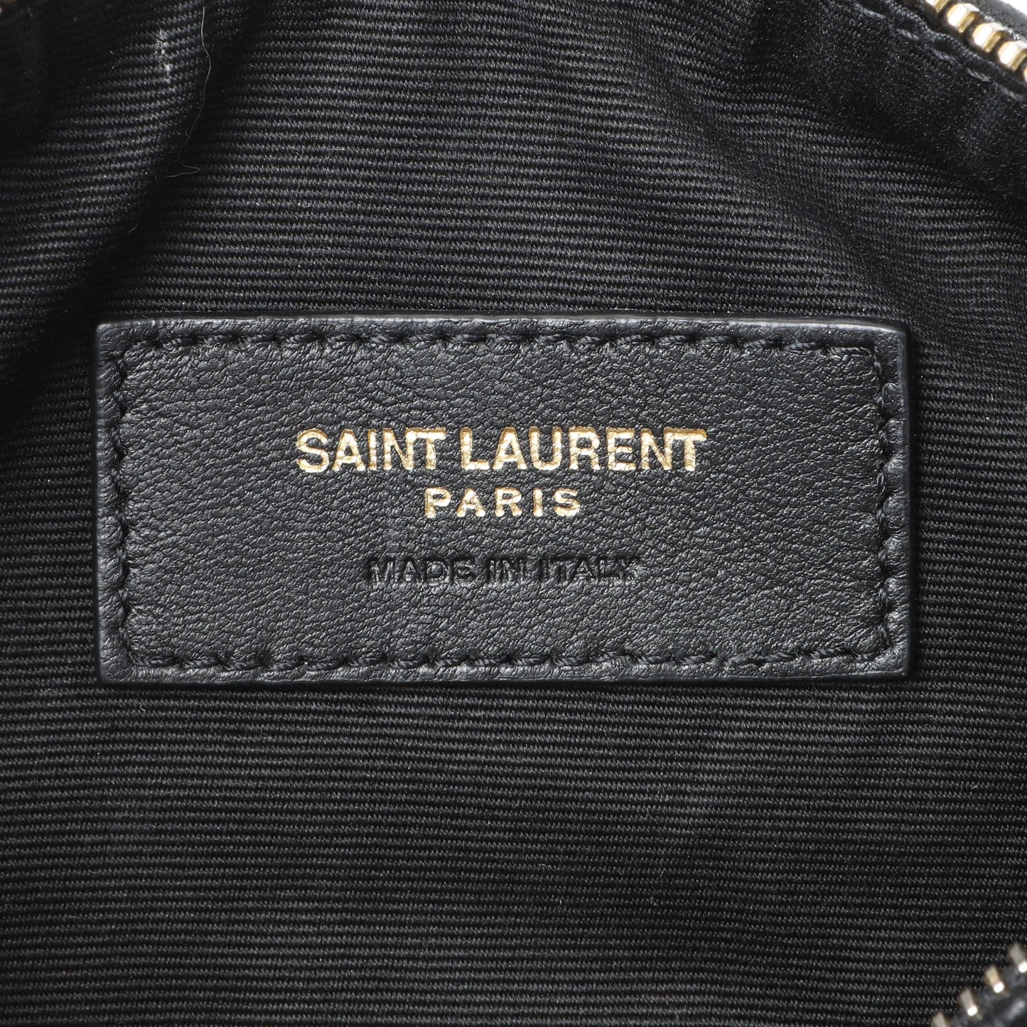 Exclusive Saint Laurent Lambskin Black Sade Tube Bag — Detail View