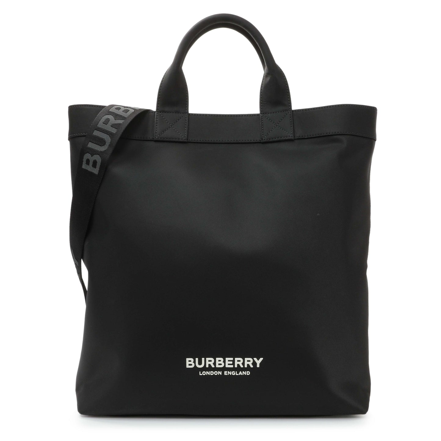 Exclusive Burberry Black Nylon Artie Tote — Front View