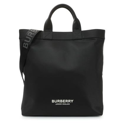 Exclusive Burberry Black Nylon Artie Tote — Front View