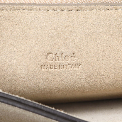 Exclusive Chloe Motty Grey Calfskin Suede Medium Faye Shoulder Bag — Detail View
