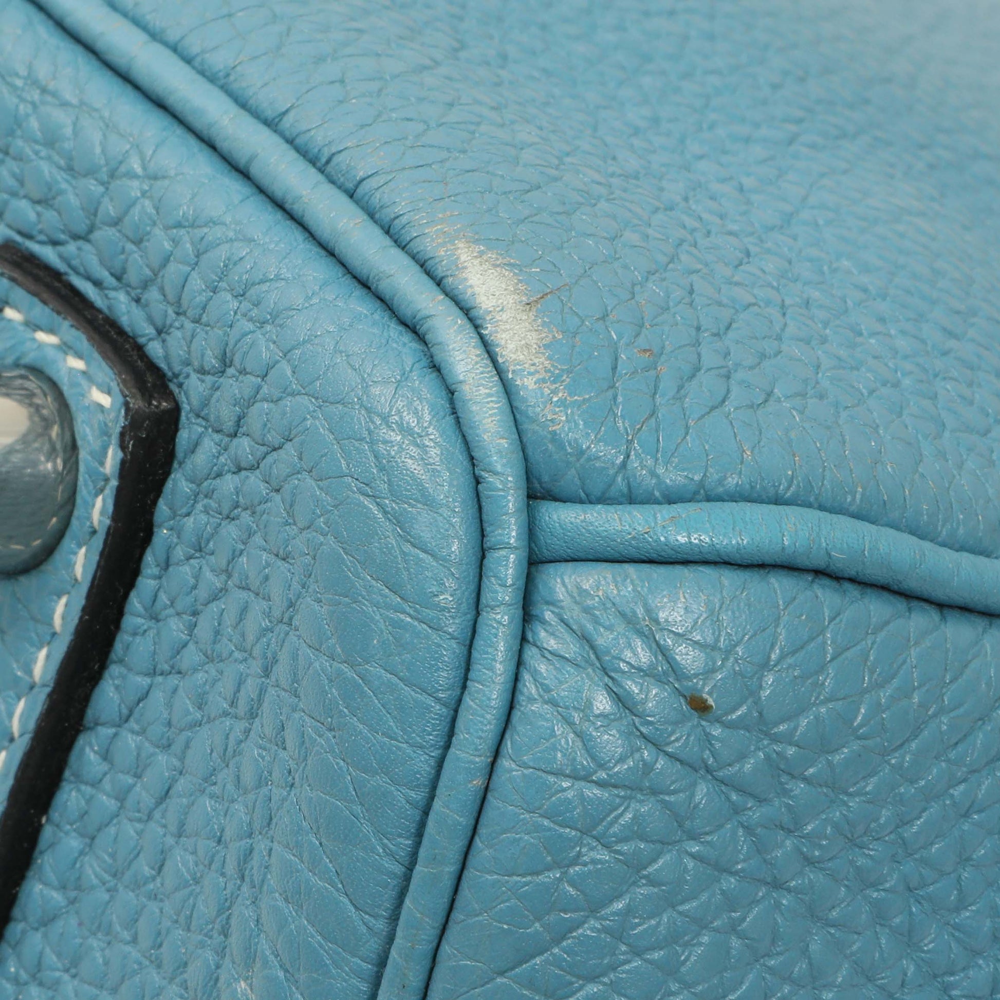 Exclusive Hermes Blue Jean Clemence Birkin 35 — Alternate View 7