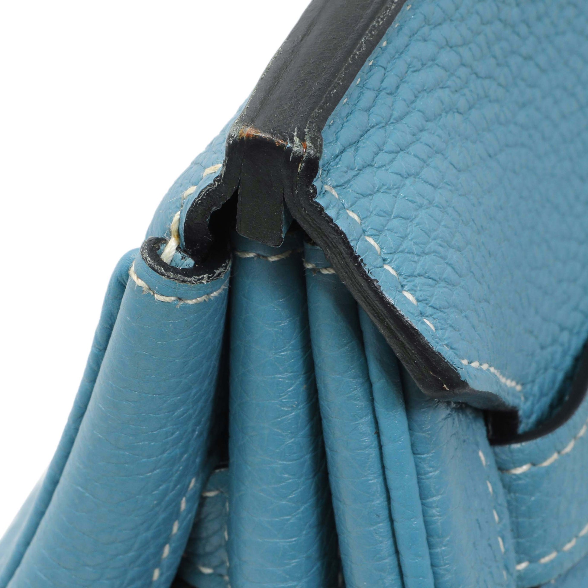 Exclusive Hermes Blue Jean Clemence Birkin 35 — Alternate View 13