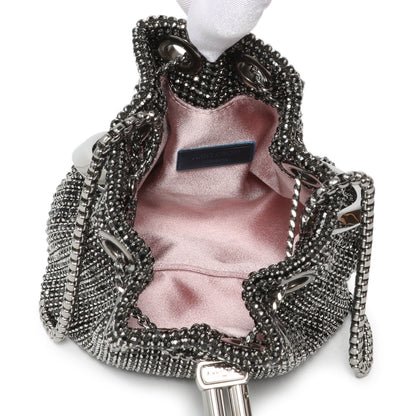 Exclusive Jimmy Choo Black Crystal Mesh Micro Bon Bon — Detail View