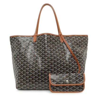Exclusive Goyard Black Gold Goyardine Saint Louis GM — Front View
