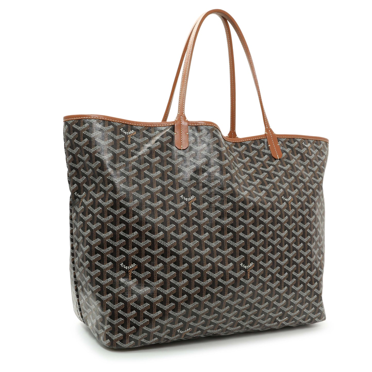 Exclusive Goyard Black Gold Goyardine Saint Louis GM — Side View