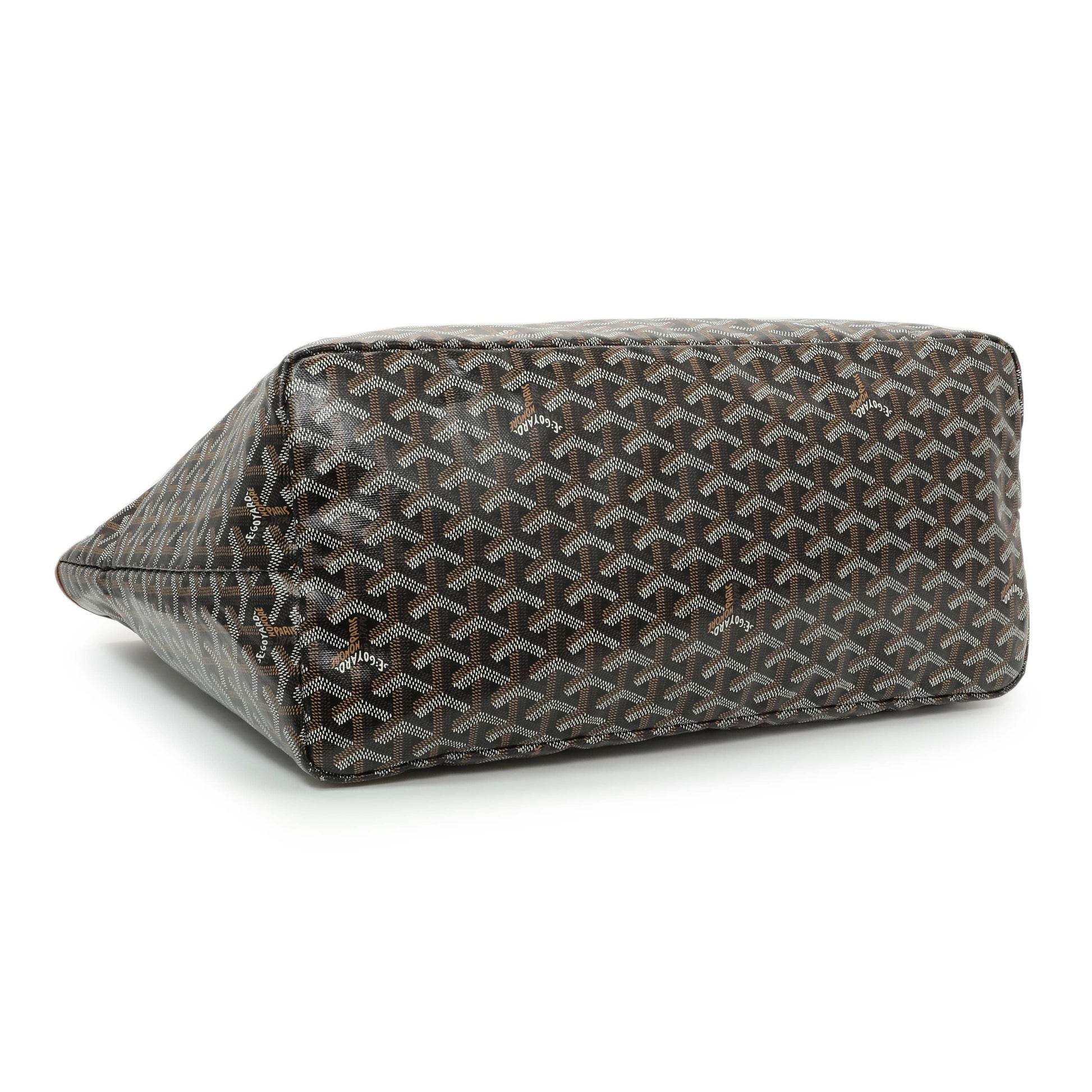 Exclusive Goyard Black Gold Goyardine Saint Louis GM — Back View