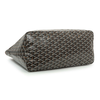 Exclusive Goyard Black Gold Goyardine Saint Louis GM — Back View