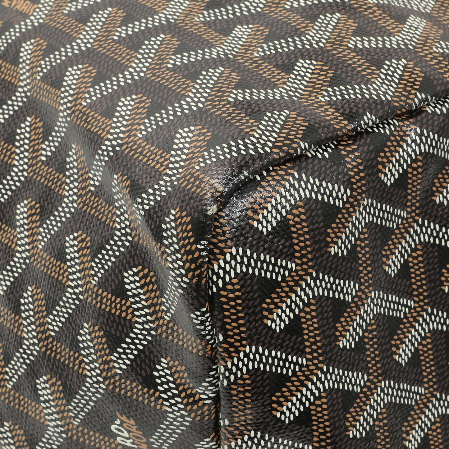 Exclusive Goyard Black Gold Goyardine Saint Louis GM — Top View