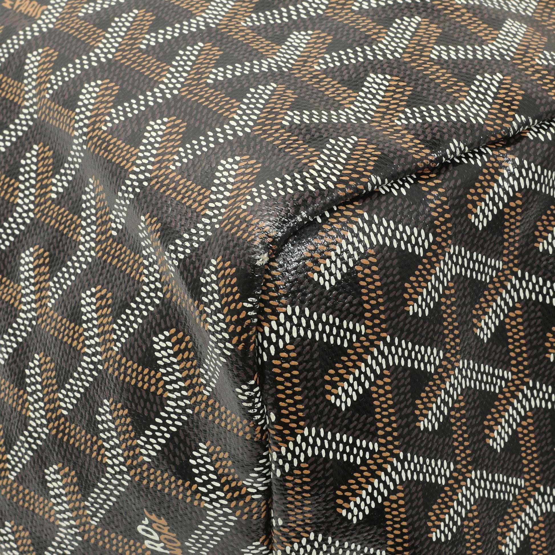 Exclusive Goyard Black Gold Goyardine Saint Louis GM — Top View