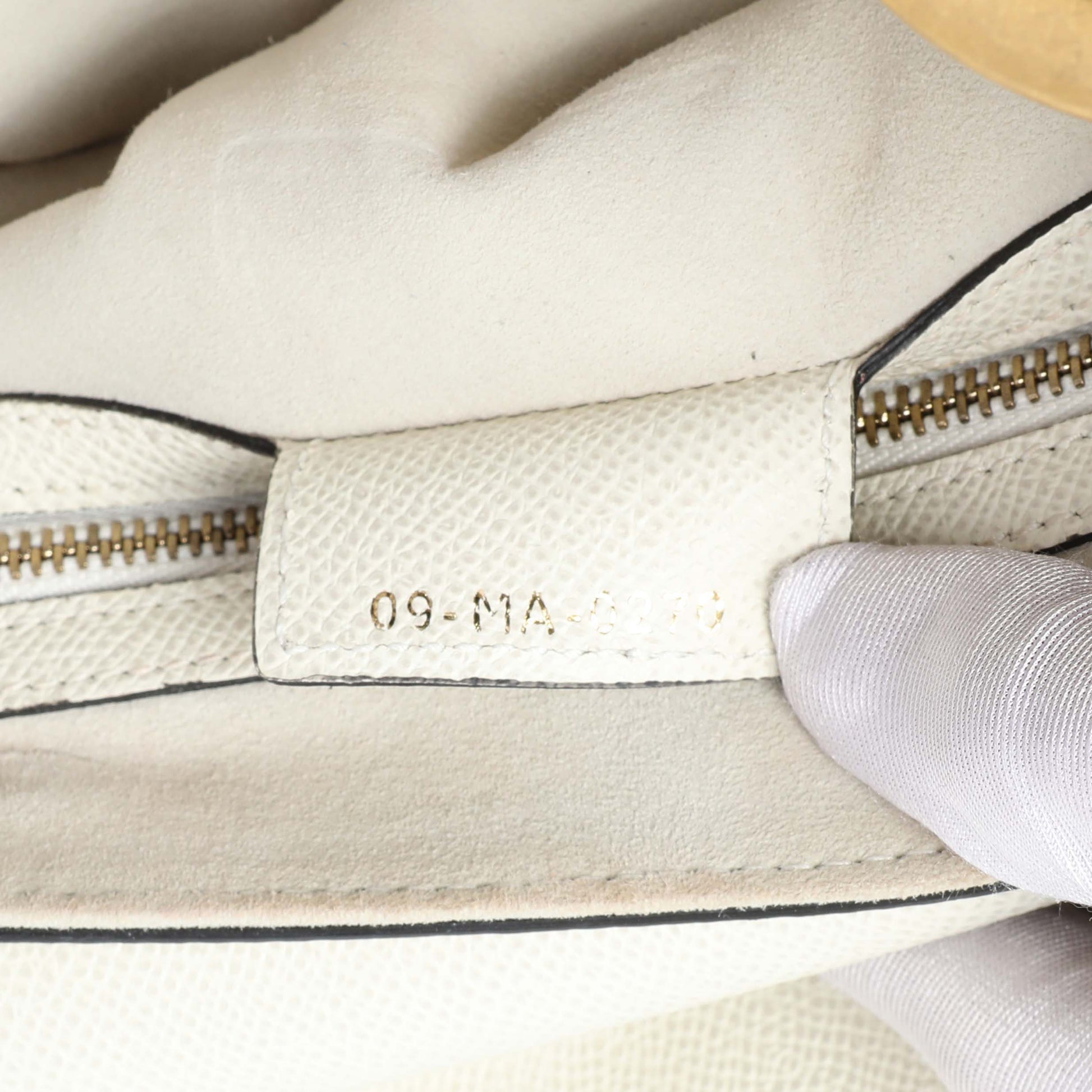 Exclusive Christian Dior White Grained Calfskin Saddle Bag — Lifestyle View