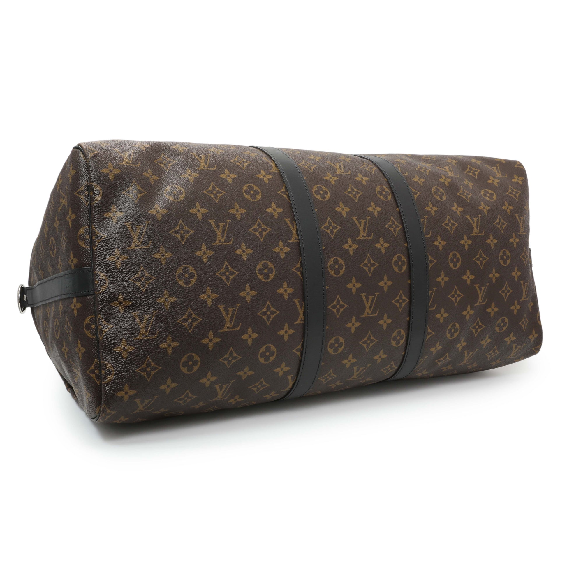 Exclusive Louis Vuitton Monogram Macassar Keepall 55 Bandouliere — Back View