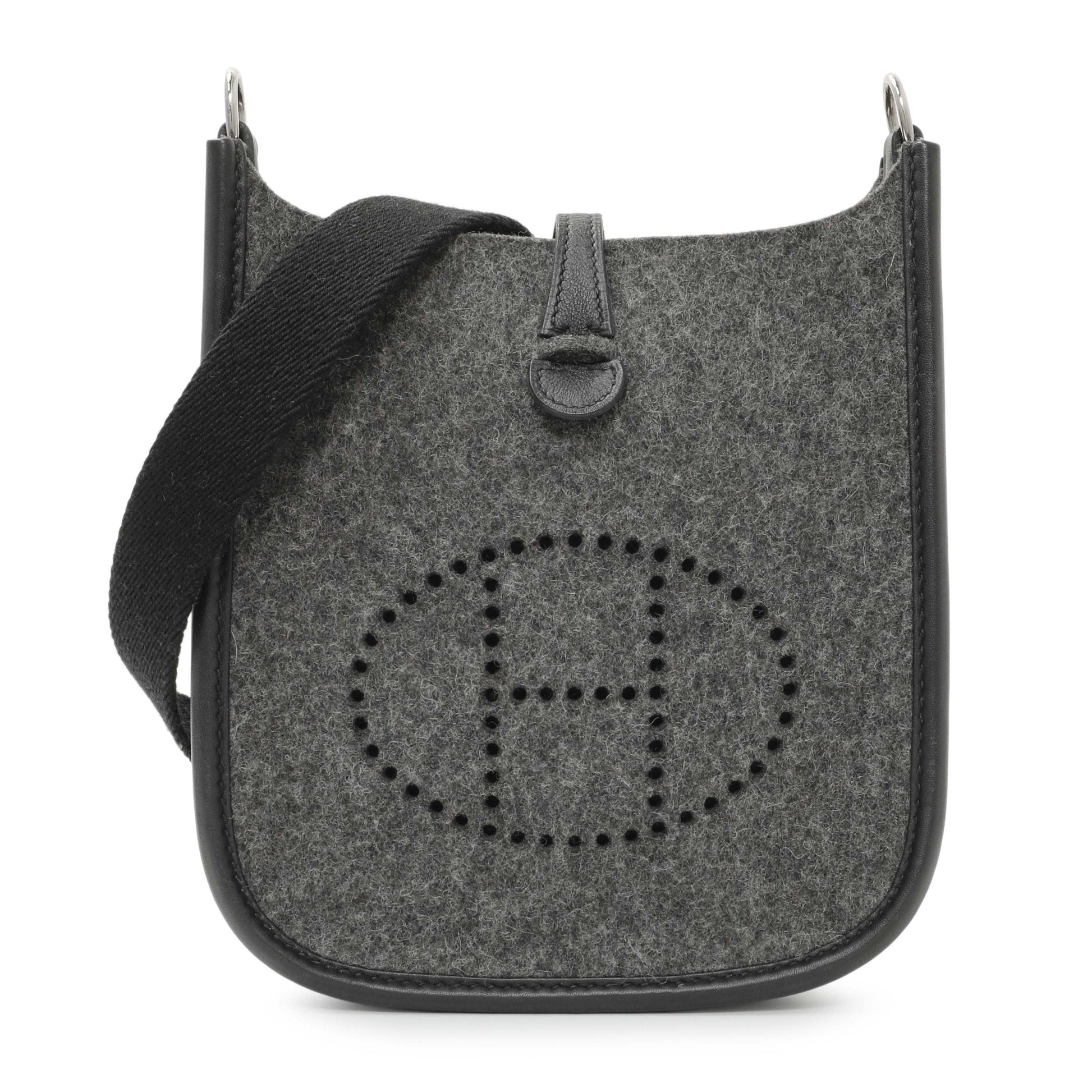 Exclusive Hermes Grey Feutre Swift Evelyne TPM — Front View