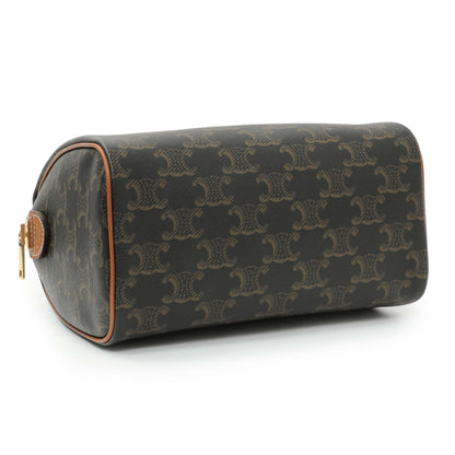 Exclusive Celine Triomphe Canvas Small Boston Bag — Back View