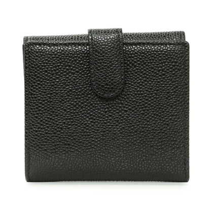 Exclusive Chanel Black Caviar Timeless Compact Wallet — Side View