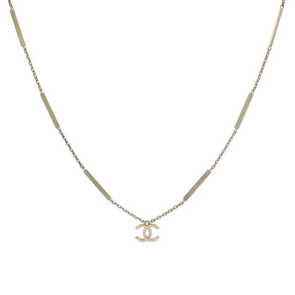 Exclusive Chanel Crystal CC Pendant Necklace — Side View