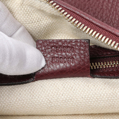 Exclusive Gucci Scarlatto Pebbled Leather Soho Shoulder Bag — Alternate View 10