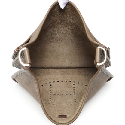Exclusive Hermes Etoupe Clemence Evelyne III PM — Top View
