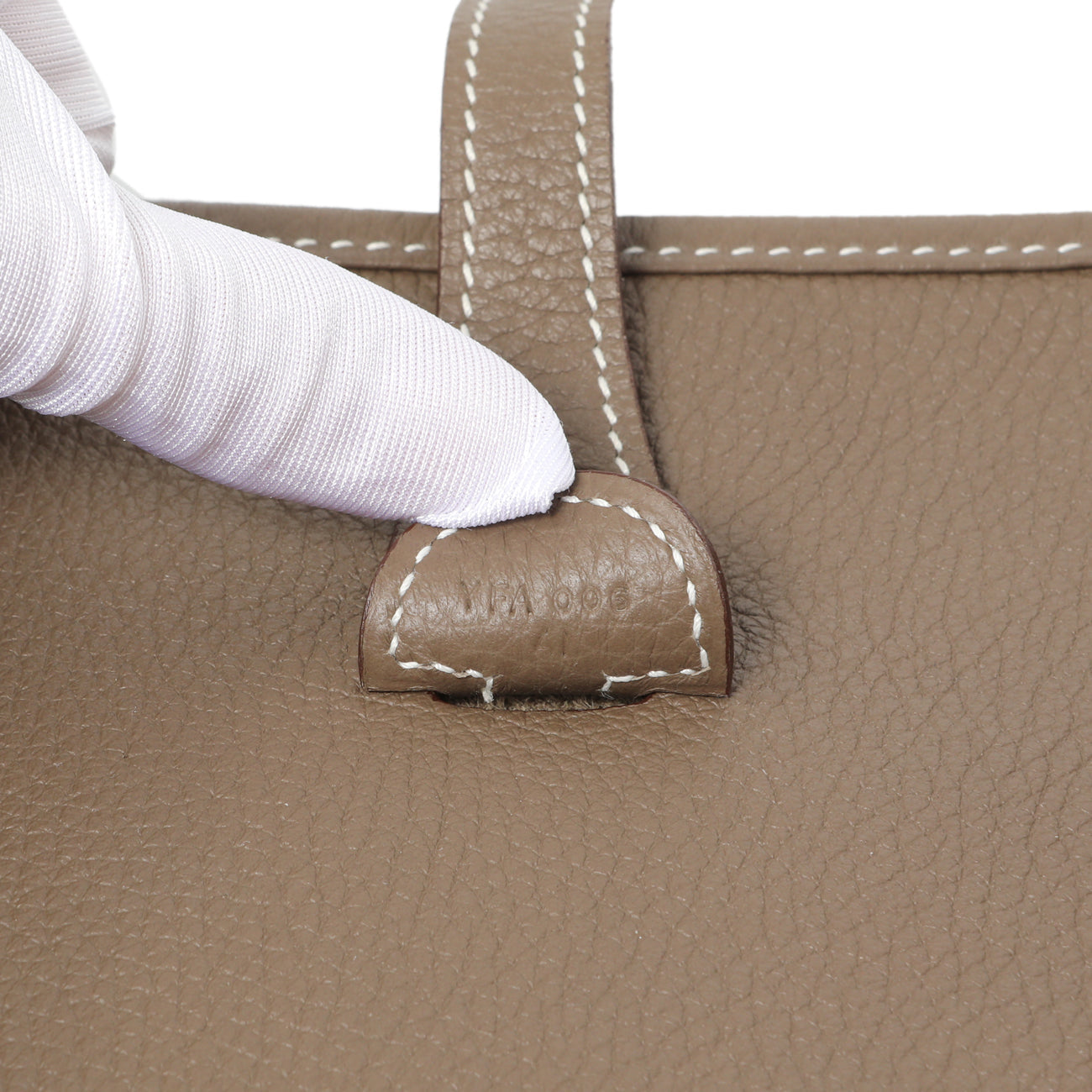 Exclusive Hermes Etoupe Clemence Evelyne III PM — Lifestyle View