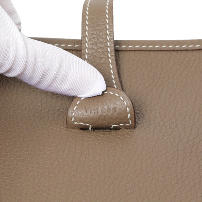 Exclusive Hermes Etoupe Clemence Evelyne III PM — Lifestyle View