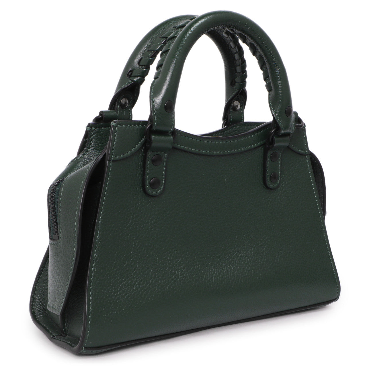 Exclusive Balenciaga Forest Green Calfskin Neo Classic Mini City — Side View