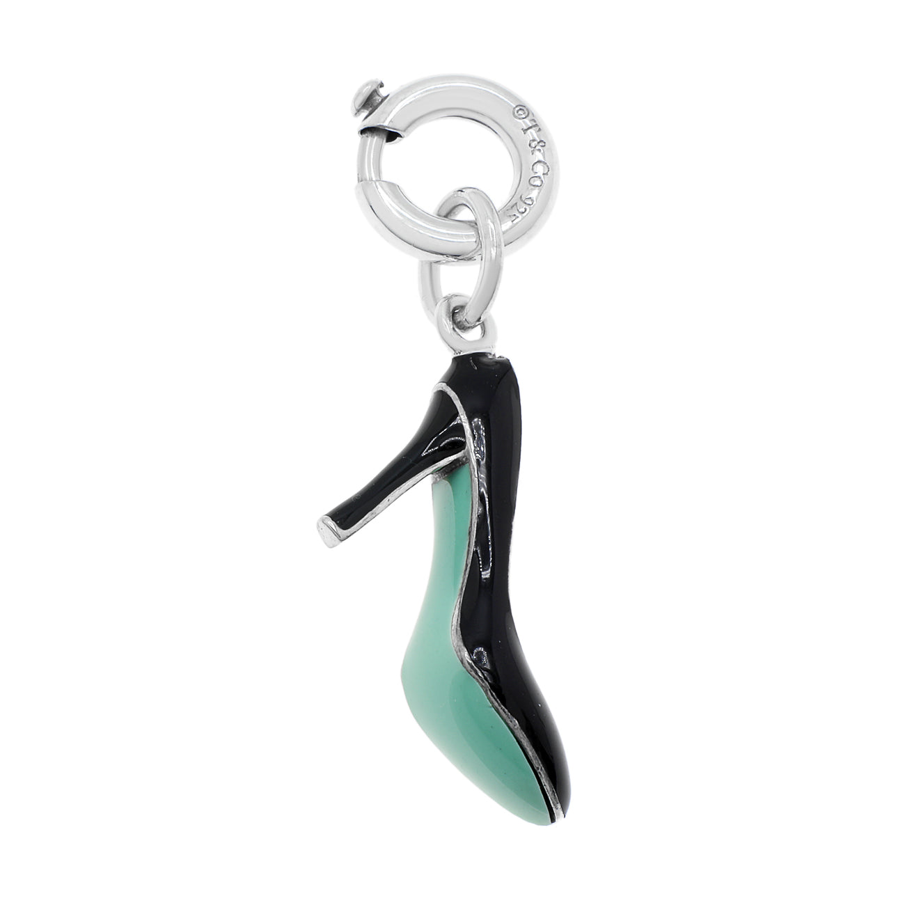 Exclusive Tiffany & Co. Sterling Silver Enamel Stiletto Charm — Side View