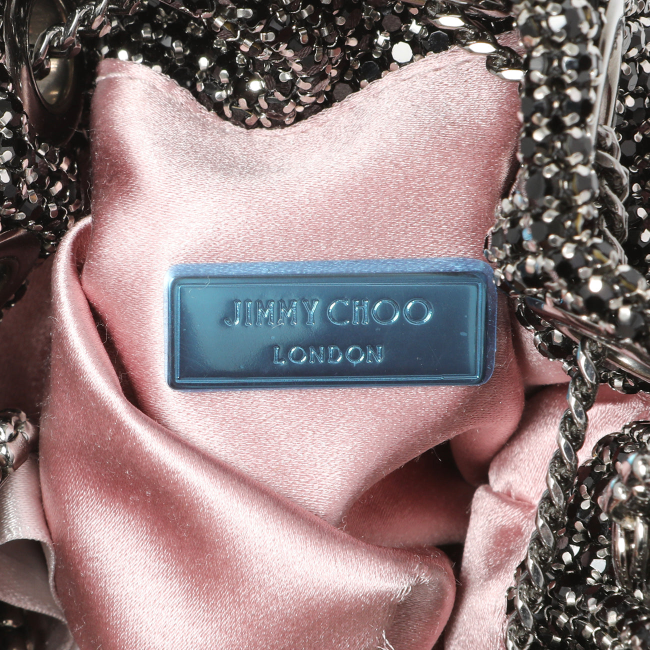 Exclusive Jimmy Choo Black Crystal Mesh Micro Bon Bon — Lifestyle View