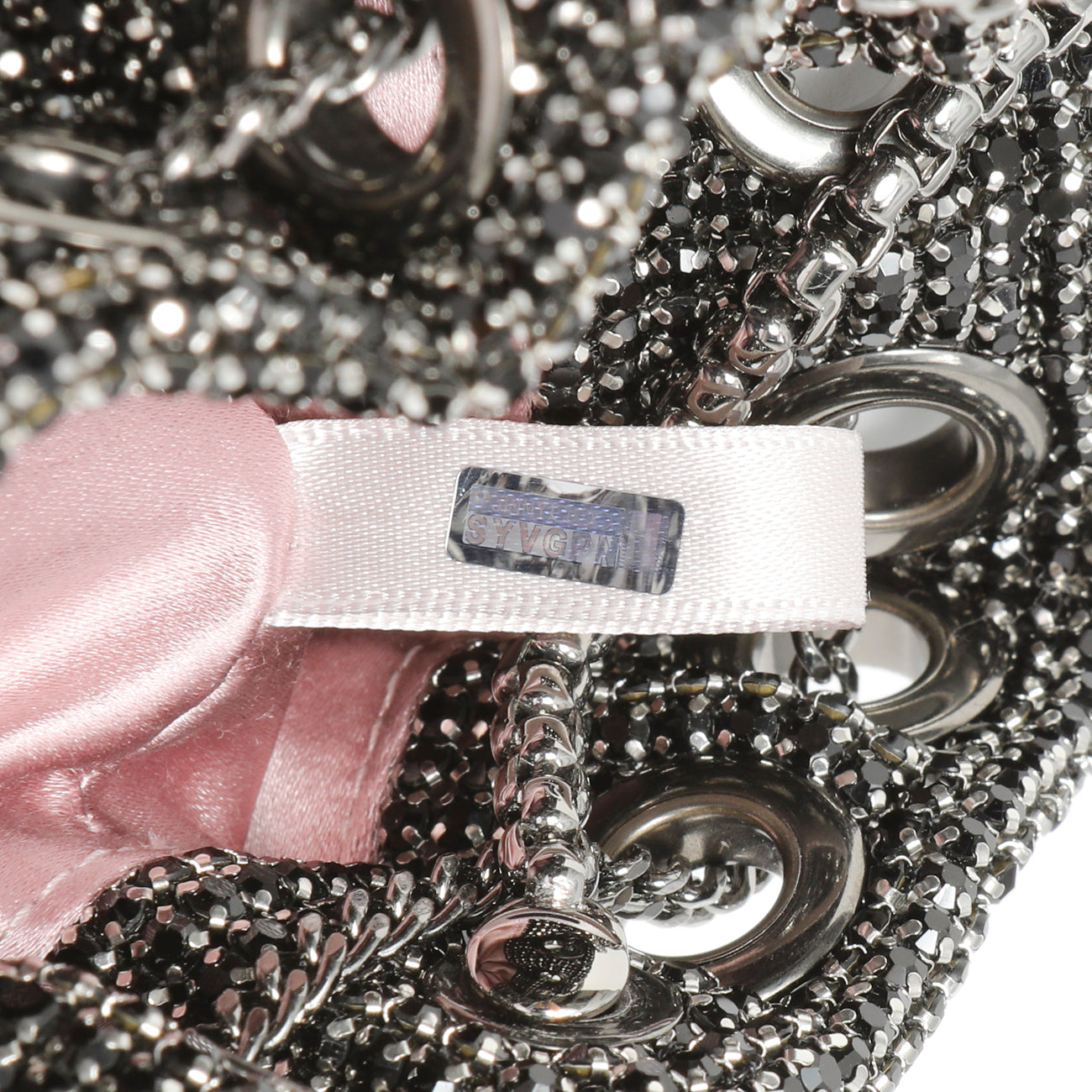 Exclusive Jimmy Choo Black Crystal Mesh Micro Bon Bon — Alternate View 7