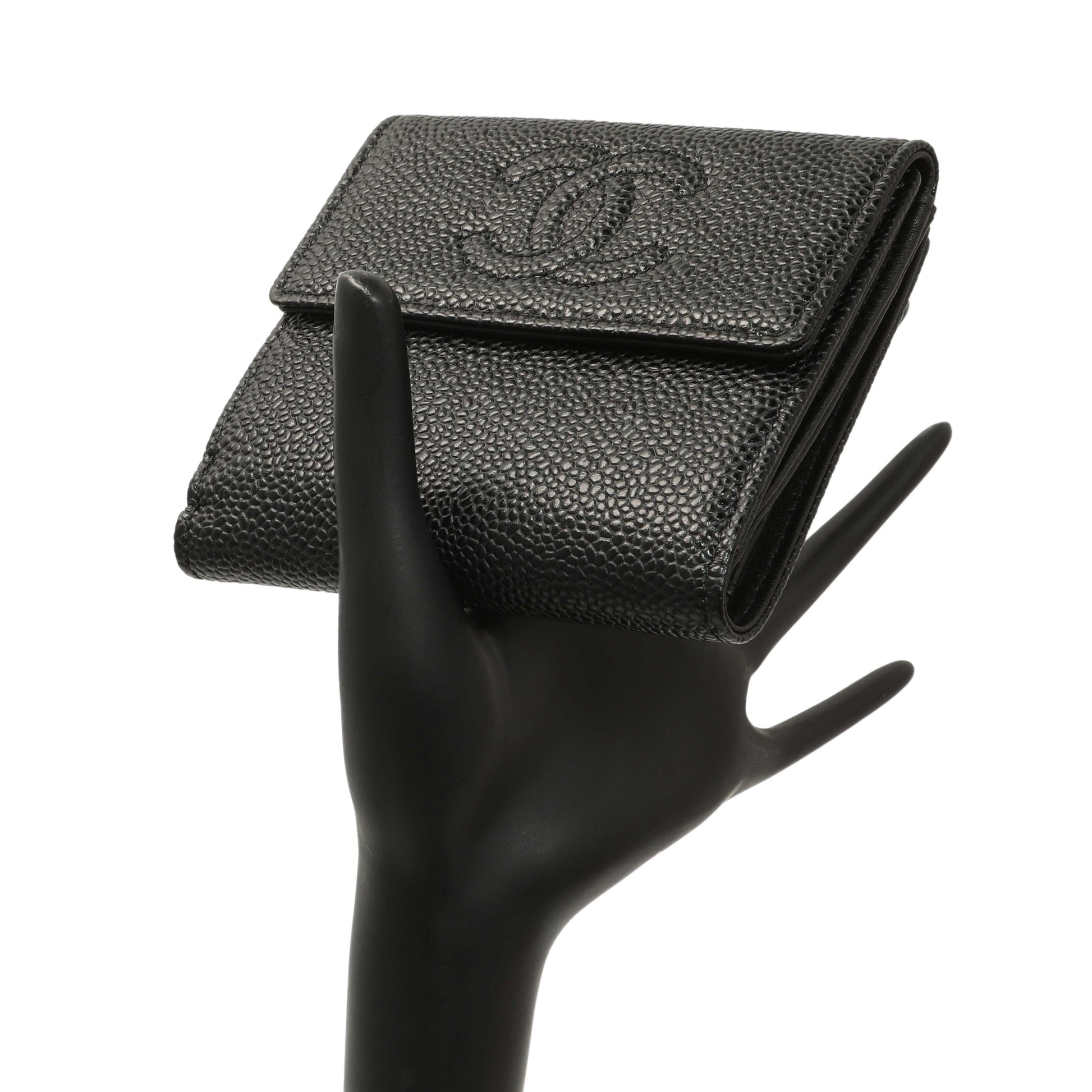 Exclusive Chanel Black Caviar Timeless Compact Wallet — Alternate View 7
