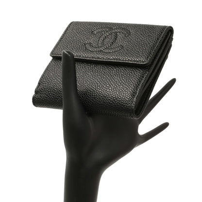 Exclusive Chanel Black Caviar Timeless Compact Wallet — Alternate View 7