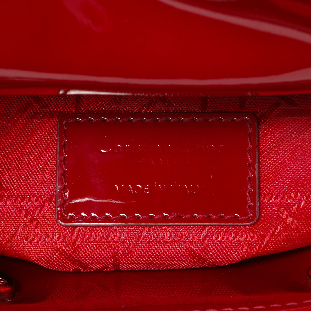 Exclusive Christian Dior Red Patent Cannage Mini Lady Dior — Alternate View 9